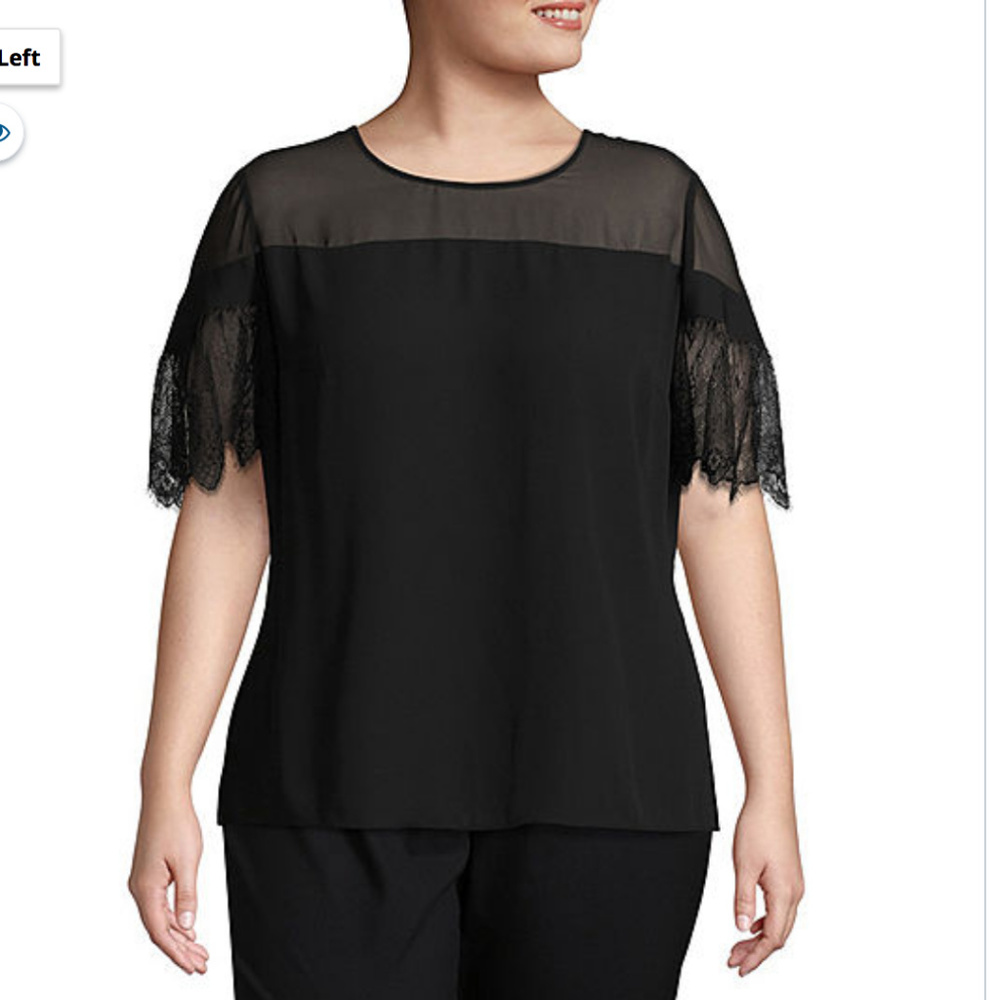 Worthington Short lace sleeve Blouse